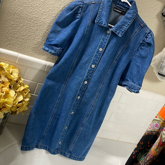 Blank NYC denim puff sleeved dress. Size Large . NEW condition - Picture 1 of 5